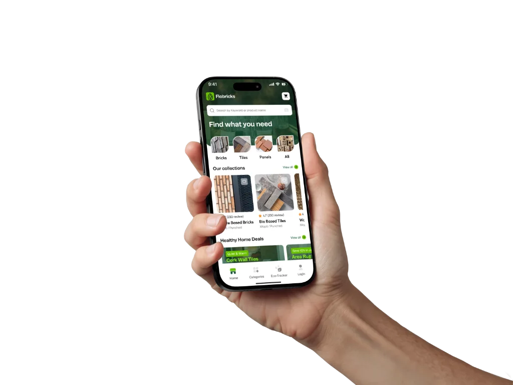 Fiobricks marketplace mobile product screen