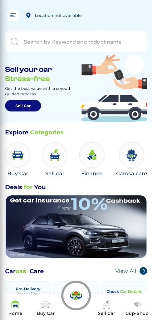 Carosa App Home & Deals