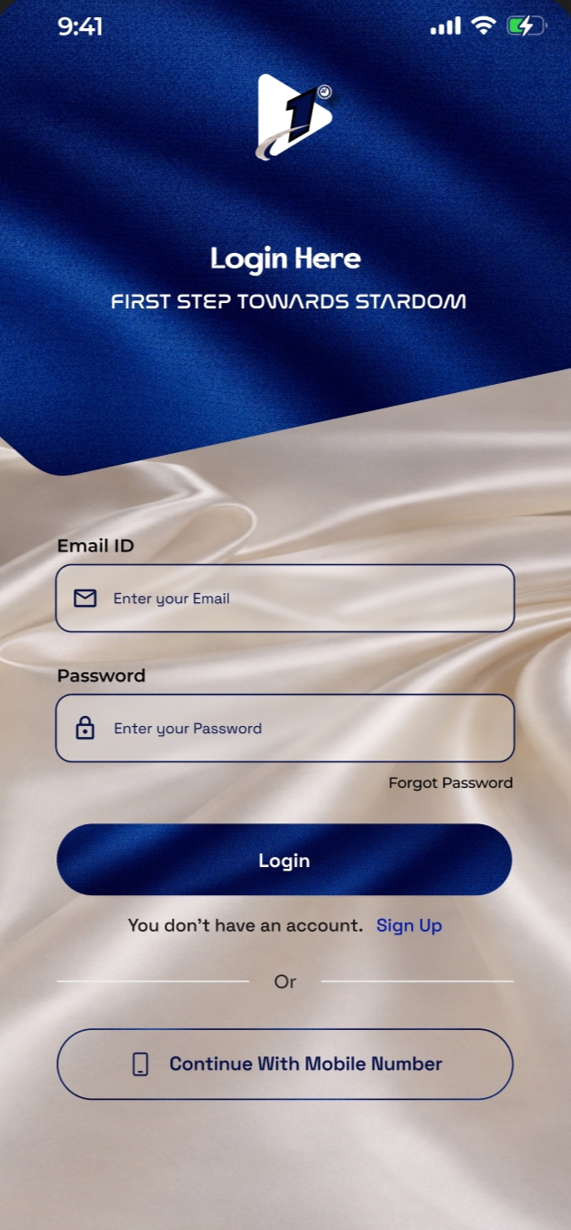 My 1st Audition Login screen
