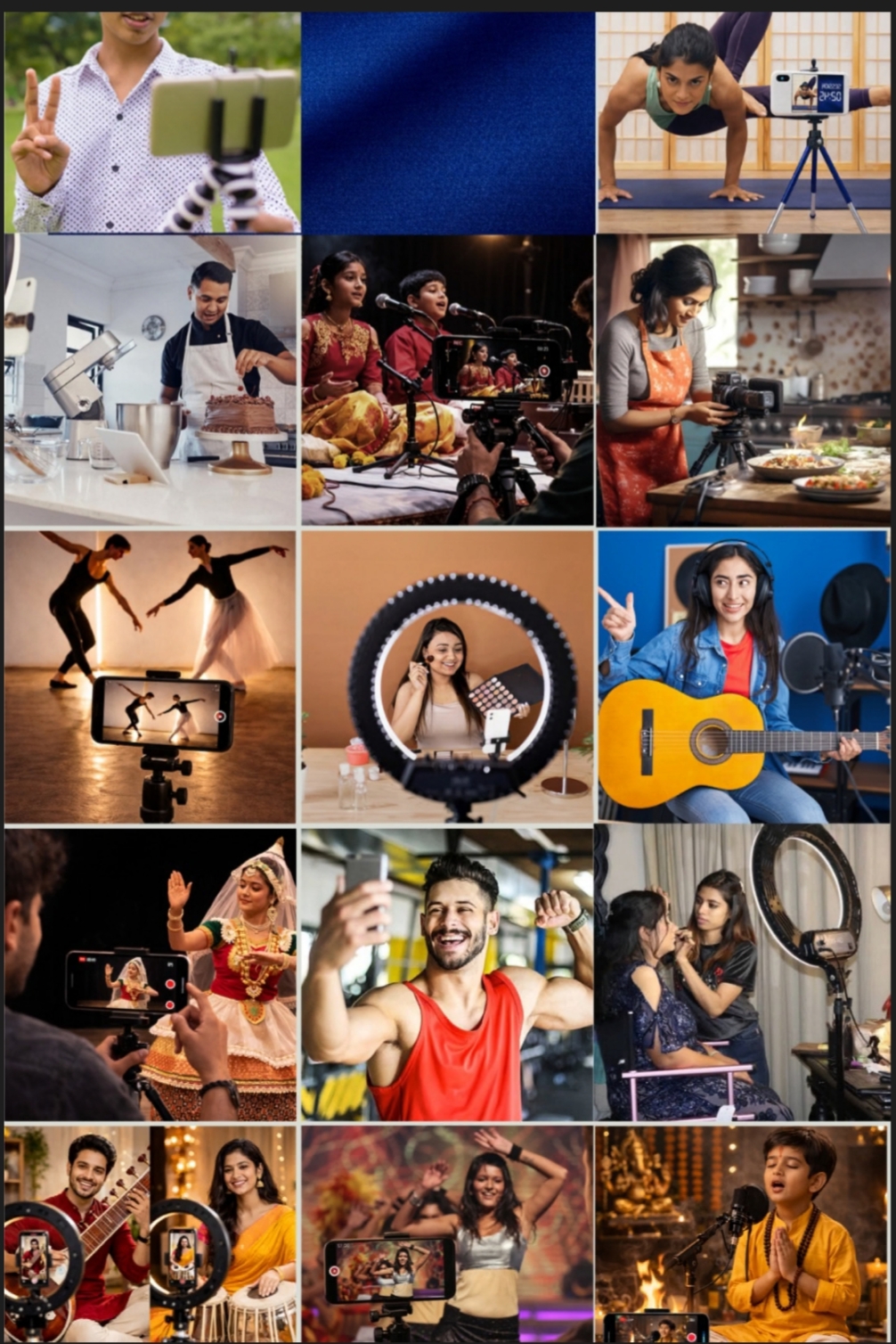 Creator categories collage for MFA talent gateway
